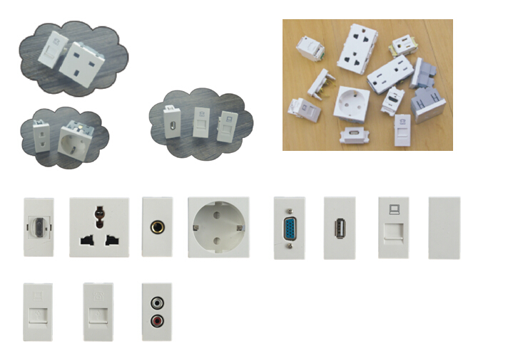 Hộp ổ cắm &acirc;m s&agrave;n nắp trượt Sinoamigo SHP-M1S - 3 Modules điện, mạng, HDMI, USB nhỏ gọn